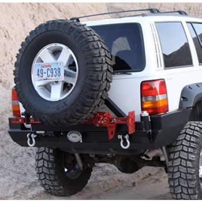 ROCK HARD 4X4™ PATRIOT SERIES REAR BUMPER WITH TIRE CARRIER FOR JEEP GRAND CHEROKEE ZJ 1993 - 1998
