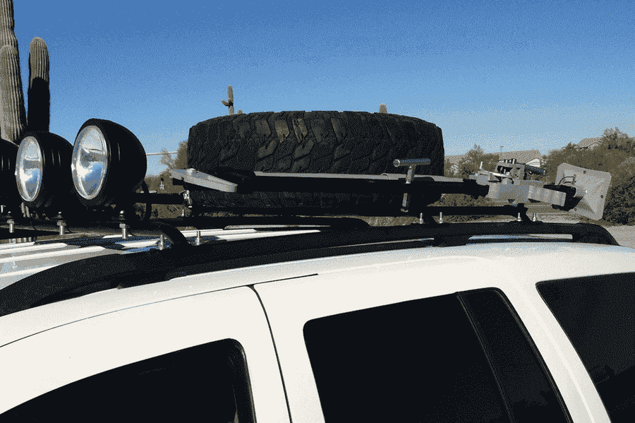 jeep xj roof rack tire carrier